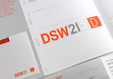 Hier ist die Konstruktion Logo DSW21 abgebildet