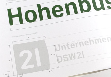 Hier wird ein Detail der Markenschrift Subtil gezeigt