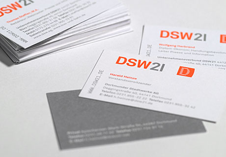 Hier sind die DSW21 Visitenkarten abgebildet